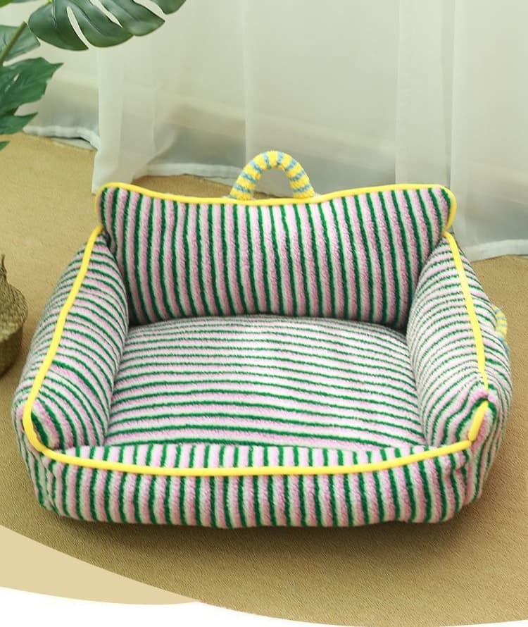 ペットマット 猫用 ふかふか両側クッション付きベッド