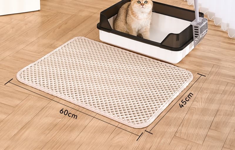 ペットマット 猫用 二重構造ハニカムトイレマット