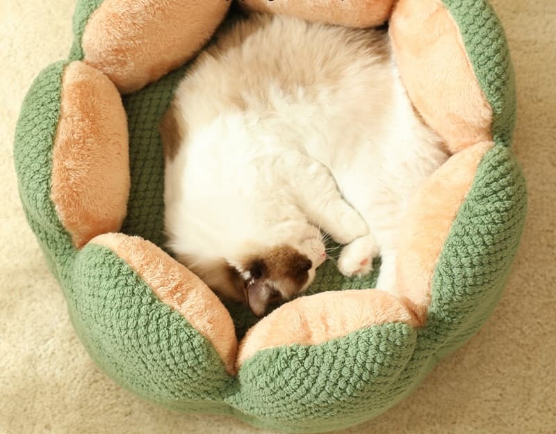 ペットマット 犬猫兼用 もこもこ花びらペットクッション