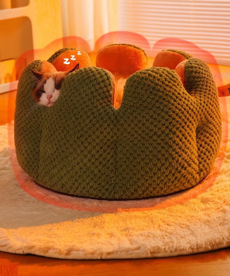 ペットマット 犬猫兼用 もこもこ花びらペットクッション