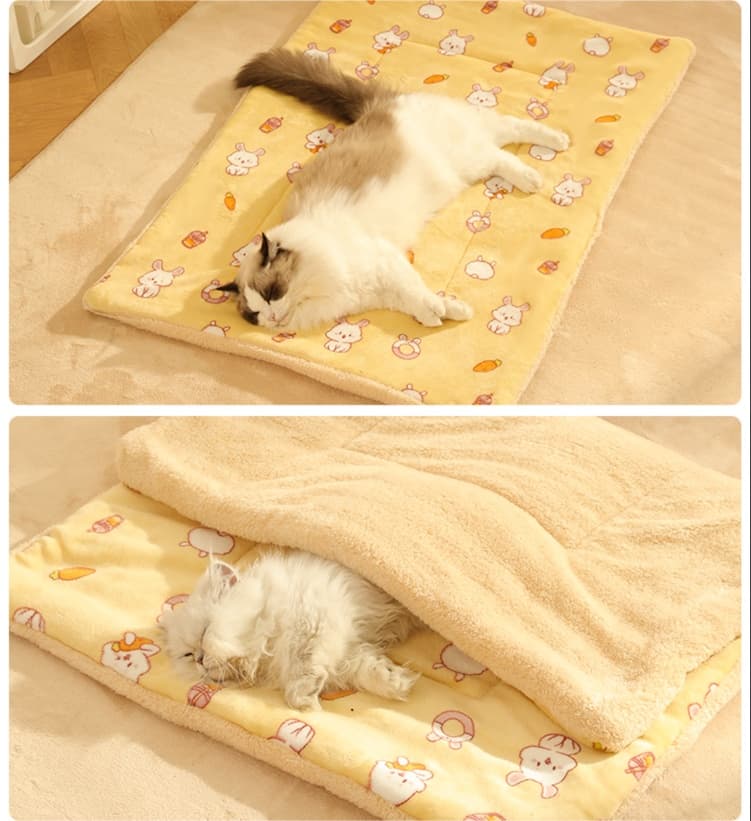 ペットマット 犬猫兼用 もこもこふわふわ オールシーズンマット