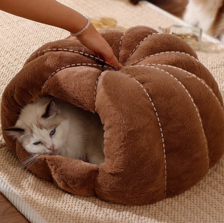 ペットマット 犬猫兼用 ふわもこドーム型ベッド
