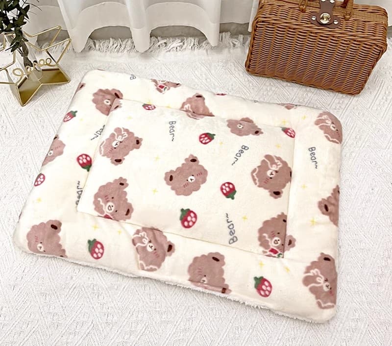 ペットマット 猫用 もこもこマット暖かい冬用お昼寝ラグ