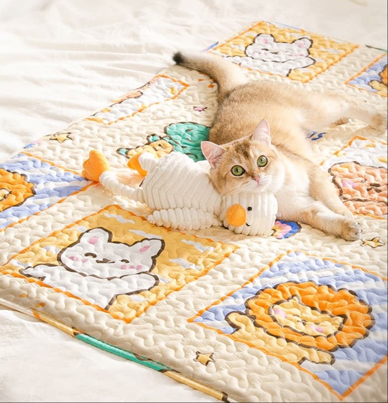 ペットマット 猫用 ふわもこキャラクター マット