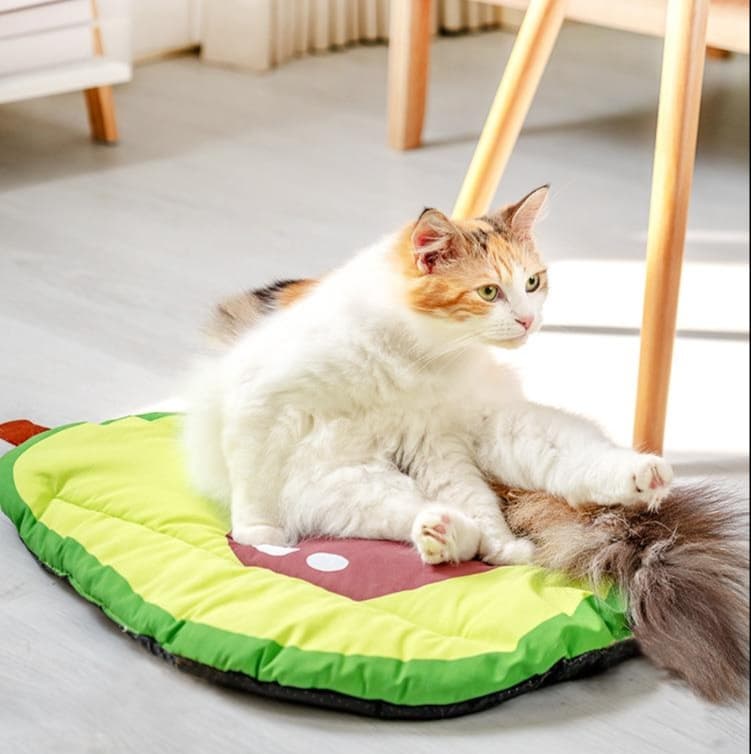 ペットマット 猫用 フルーツモチーフ おくつろぎマット