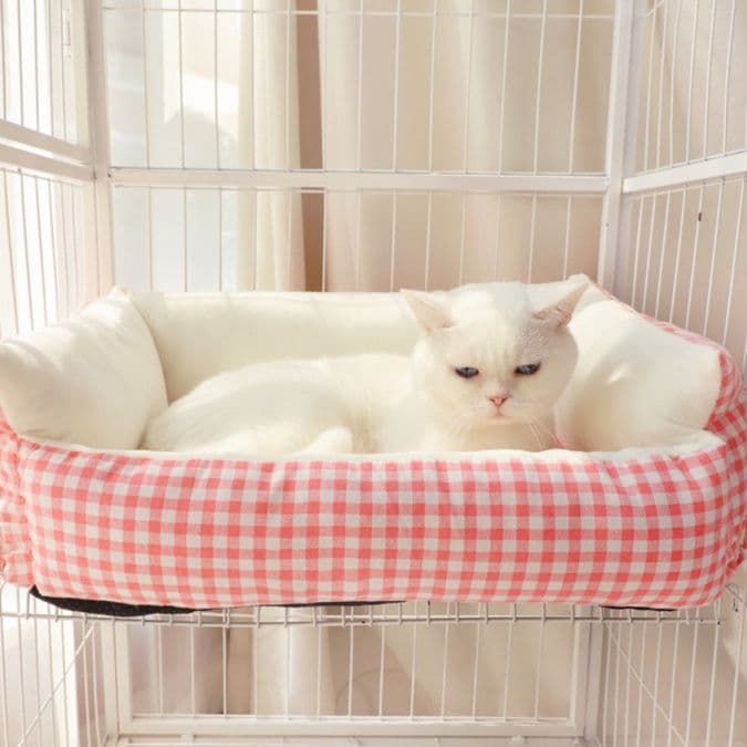 ペットマット 猫用 ふわもこ多機能ケージ取付ベッド