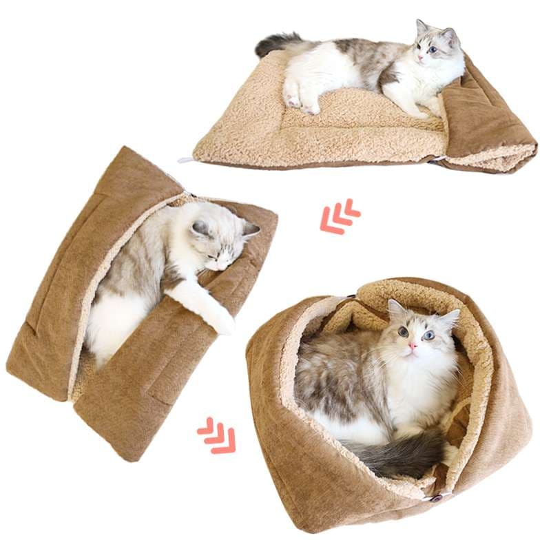ペットマット 猫用 もこもこ包み込むねこ寝ぶくろ
