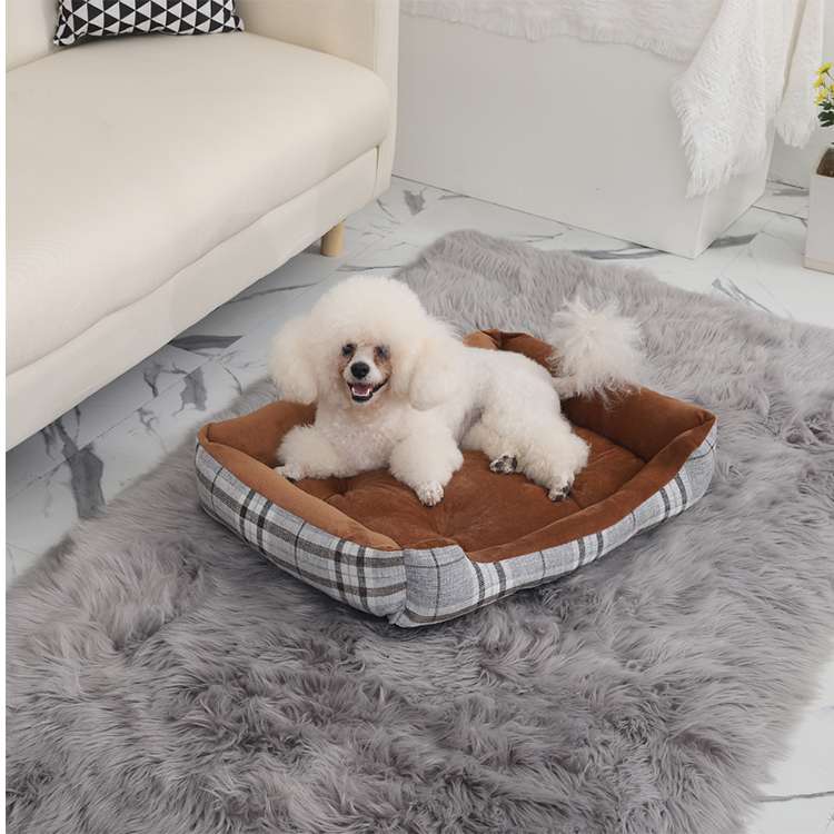 ペットマット 犬用 ふんわりキルト柄もこもこペットベッド