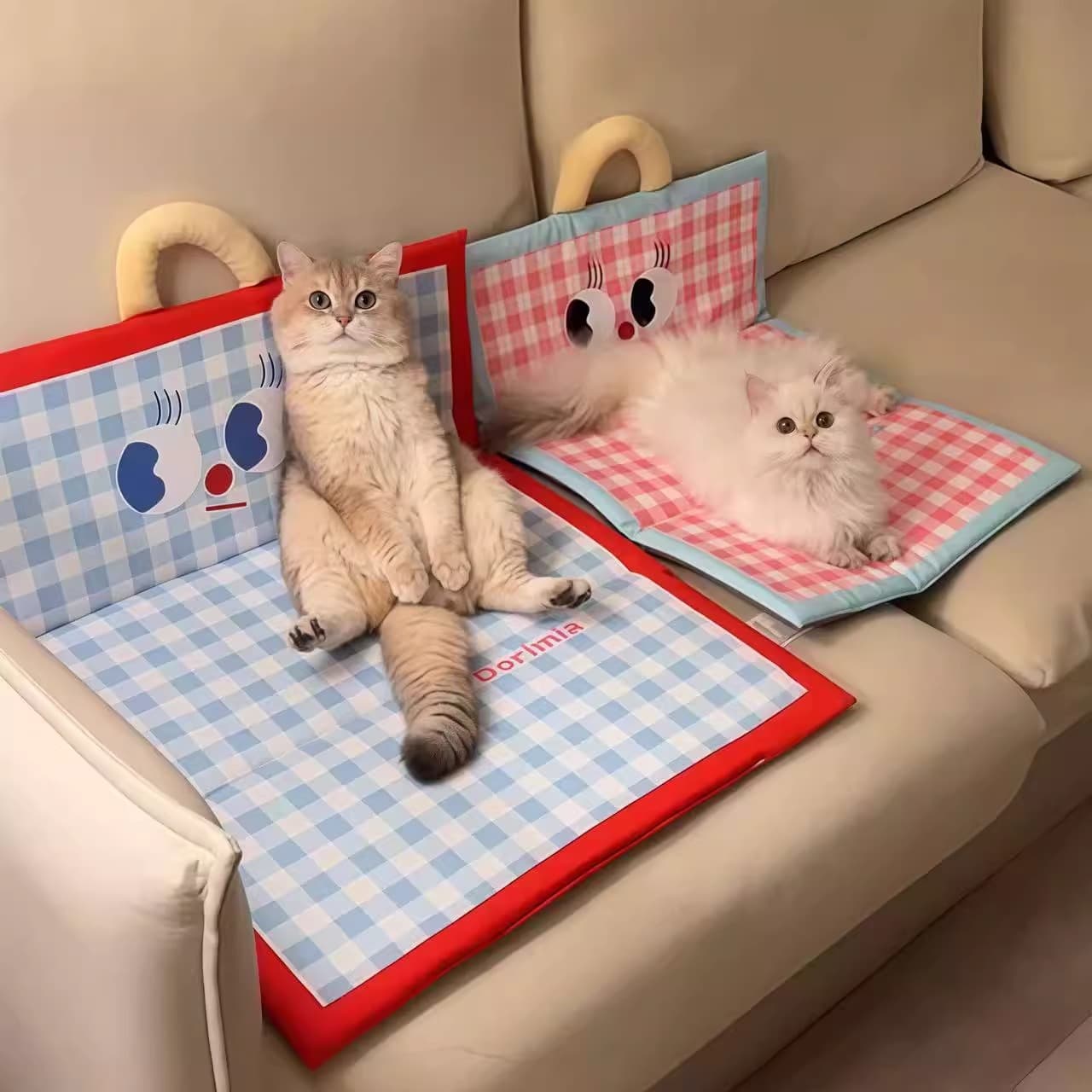ペットマット ふわもこ顔つきおやすみマット