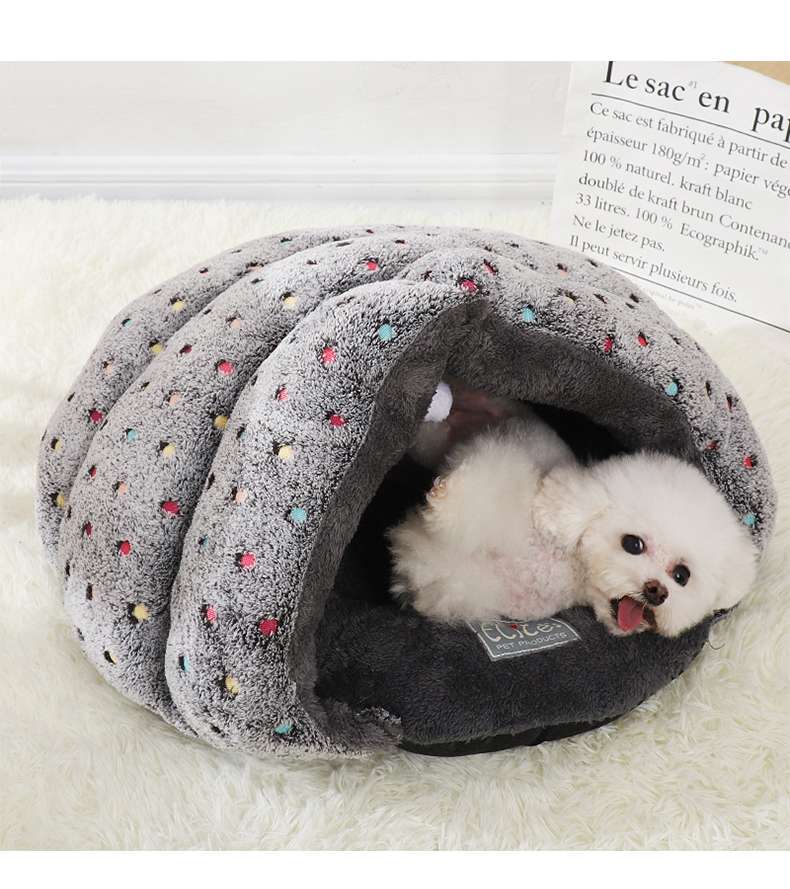 ペットマット 犬用 もこもこドーム型ペットベッド