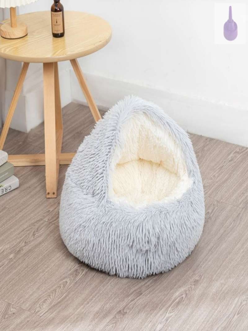 ペットマット 猫用ふわもこドーム型ペットベッド