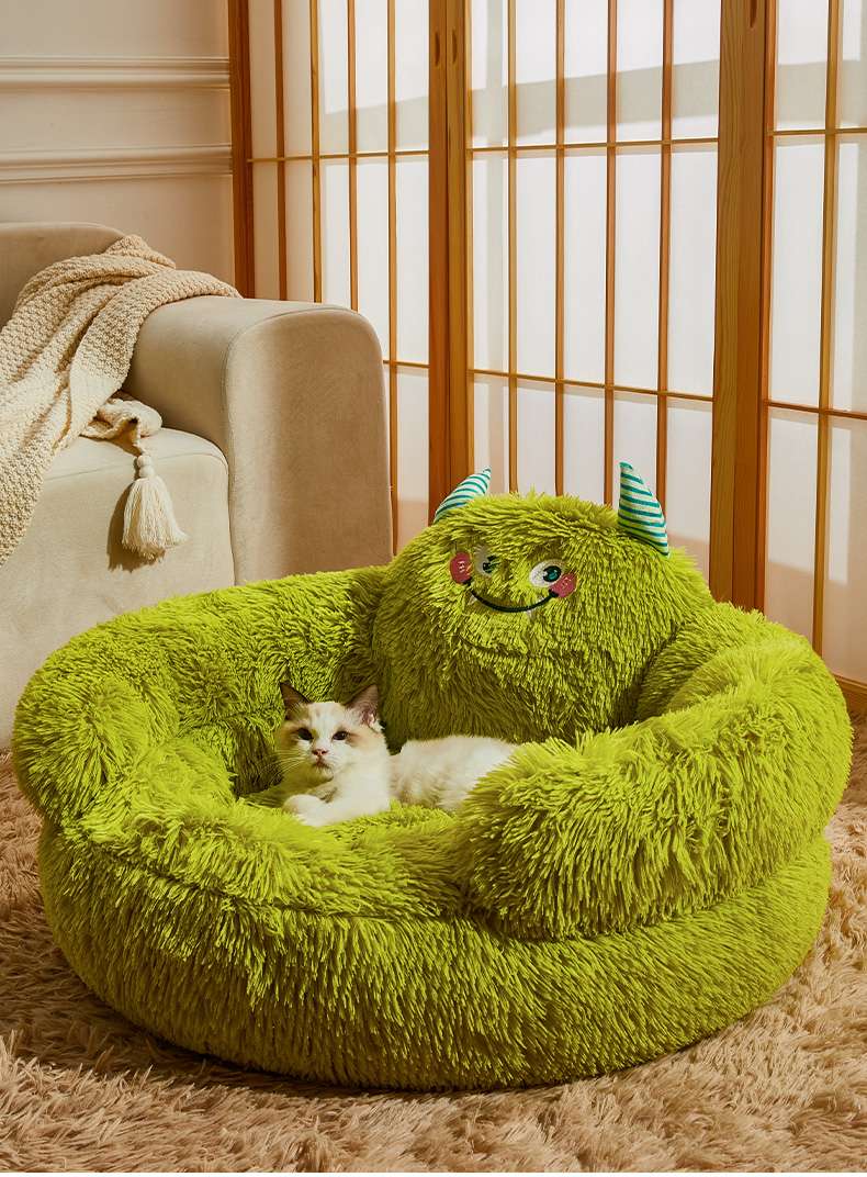 ペットマット 犬猫兼用 もこもこモンスターベッド