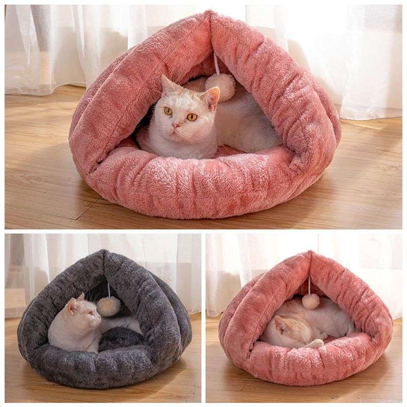 ペットマット 猫用 もこもこドーム型ぬくぬくマット