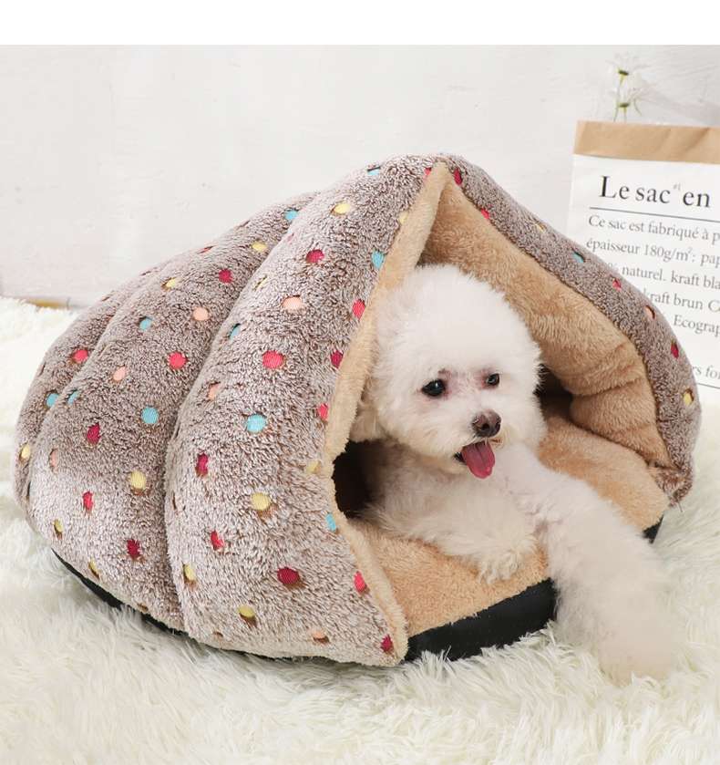 ペットマット 犬用 もこもこドーム型ペットベッド