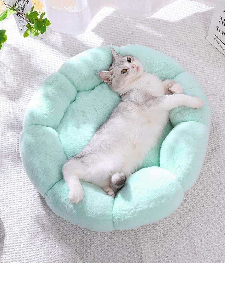 ペットマット 猫用もこもこフラワーベッド