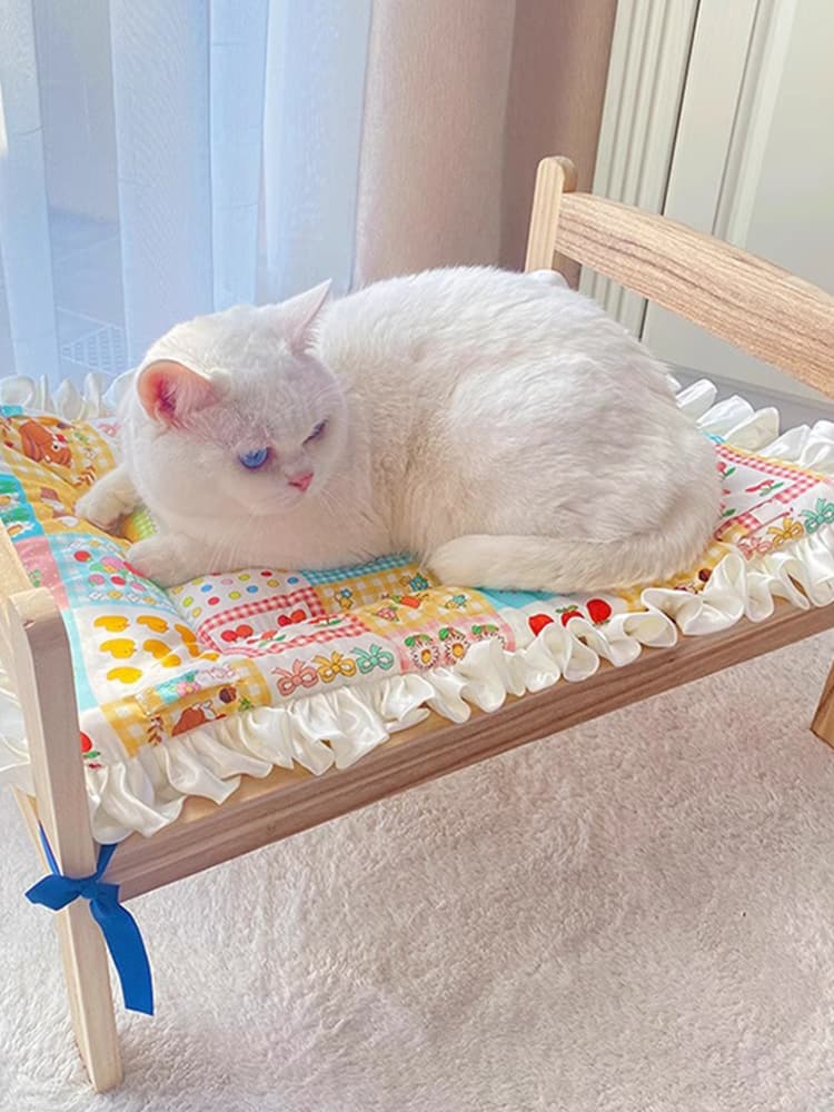 ペットマット 猫用 ふんわりフリル付きペットクッション