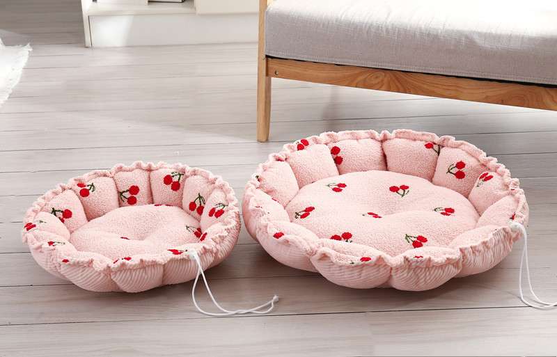ペットマット 猫用 もこもこお花型マット