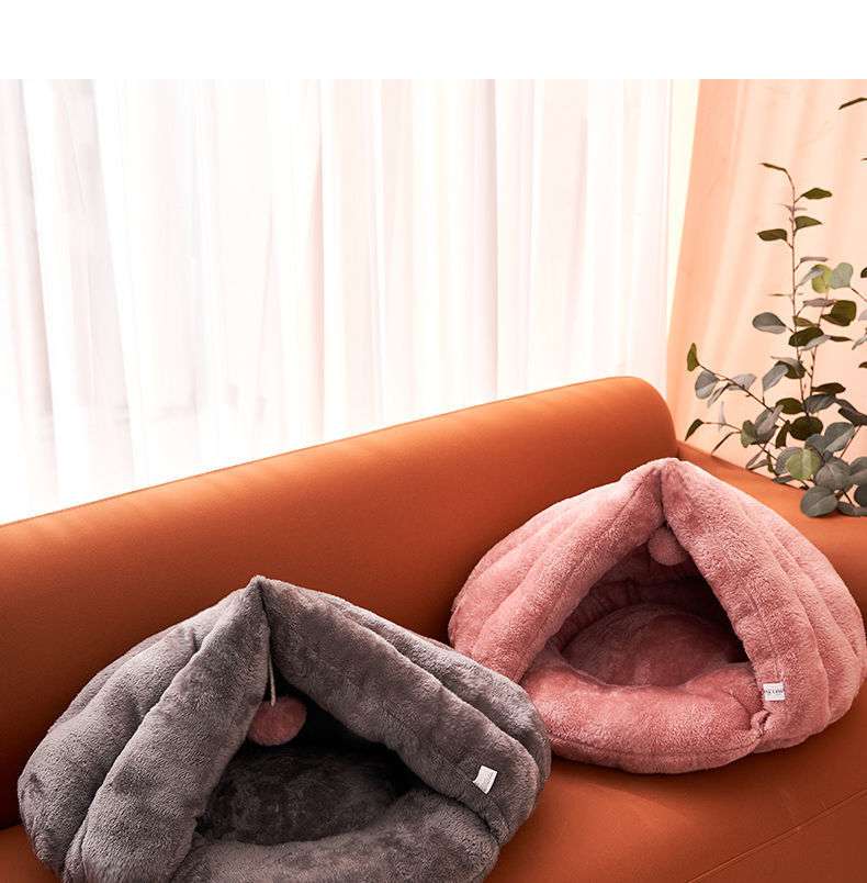 ペットマット 猫用 もこもこドーム型ぬくぬくマット