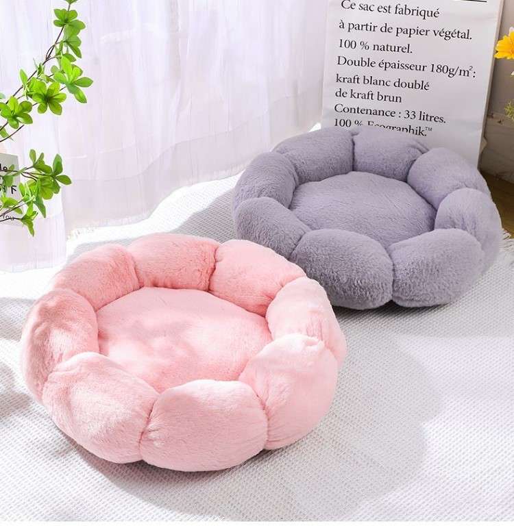 ペットマット 猫用もこもこフラワーベッド