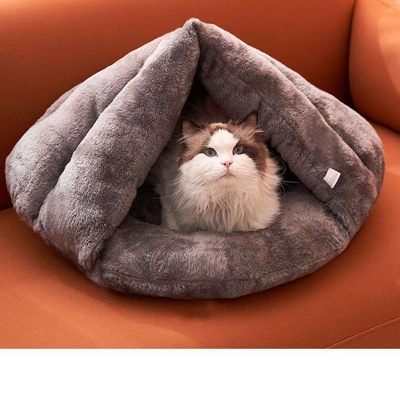 ペットマット 猫用 もこもこドーム型ぬくぬくマット