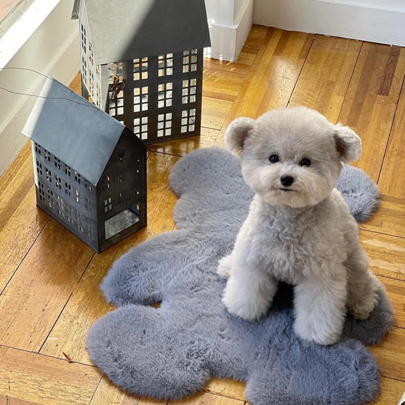 ペットマット 犬用 もこもこクマ型マット