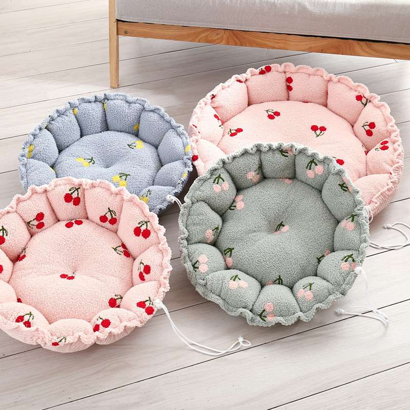 ペットマット 猫用 もこもこお花型マット