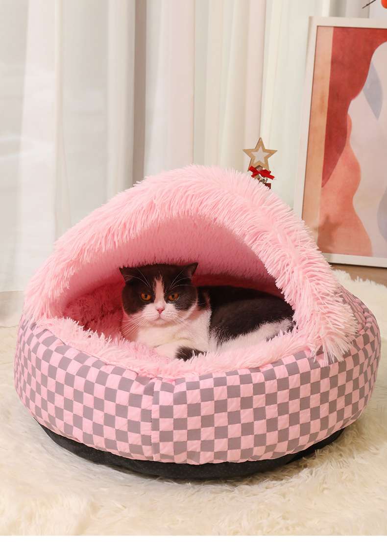 ペットマット 猫用 ふかふかドーム型ベッド