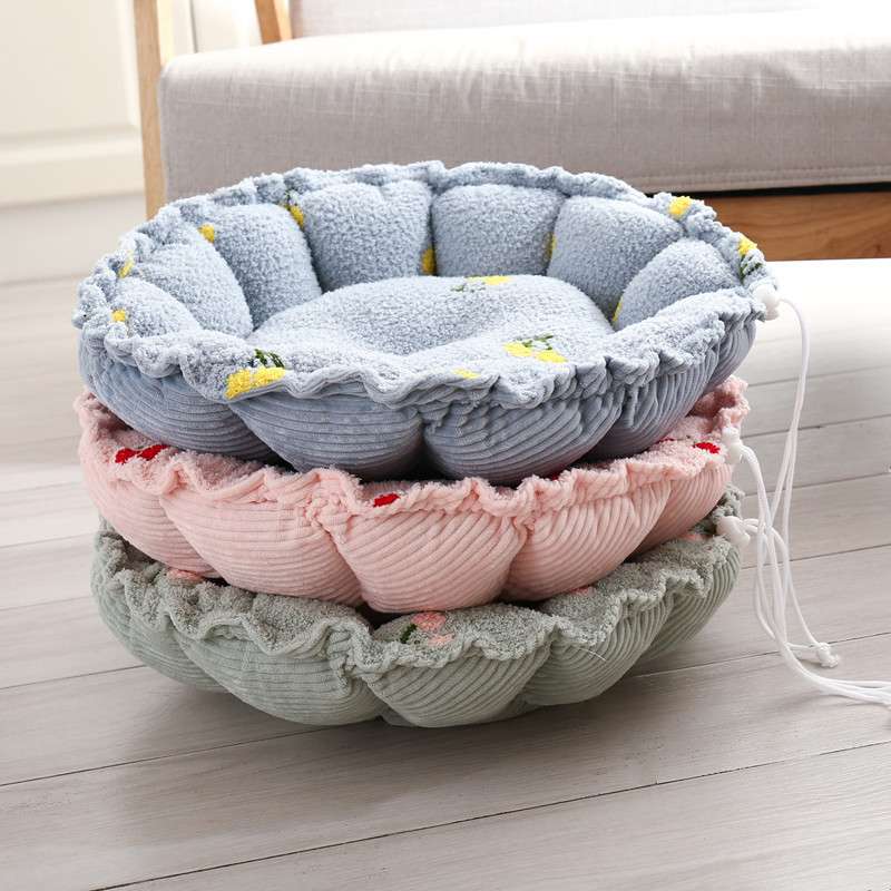 ペットマット 猫用 もこもこお花型マット