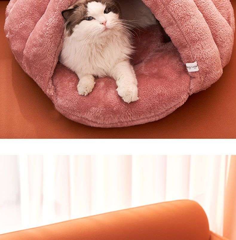 ペットマット 猫用 もこもこドーム型ぬくぬくマット