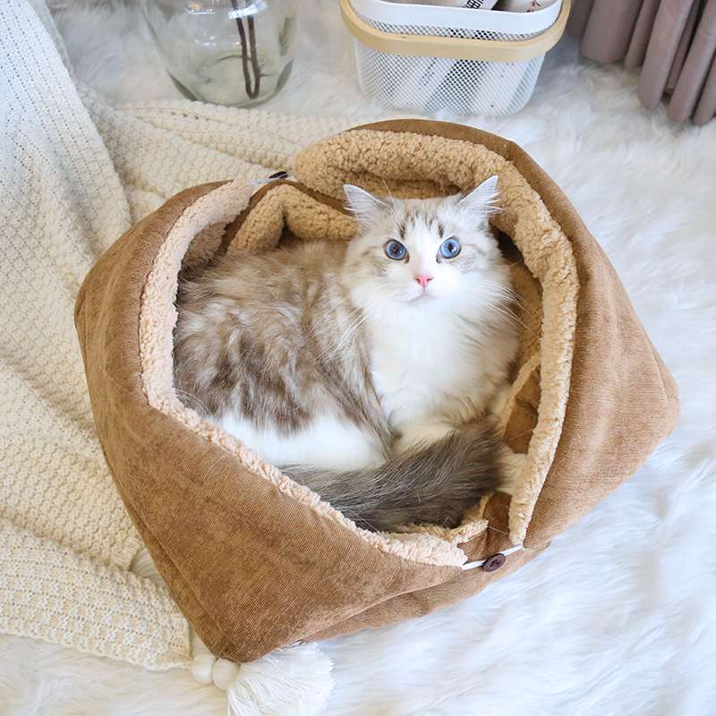 ペットマット 猫用 もこもこ包み込むねこ寝ぶくろ