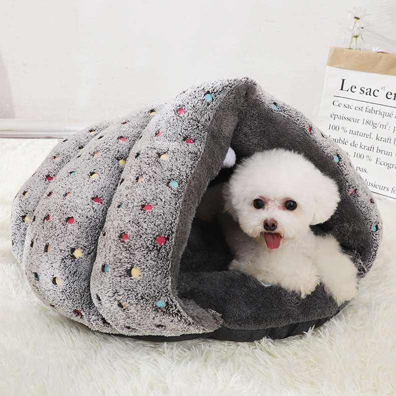 ペットマット 犬用 もこもこドーム型ペットベッド