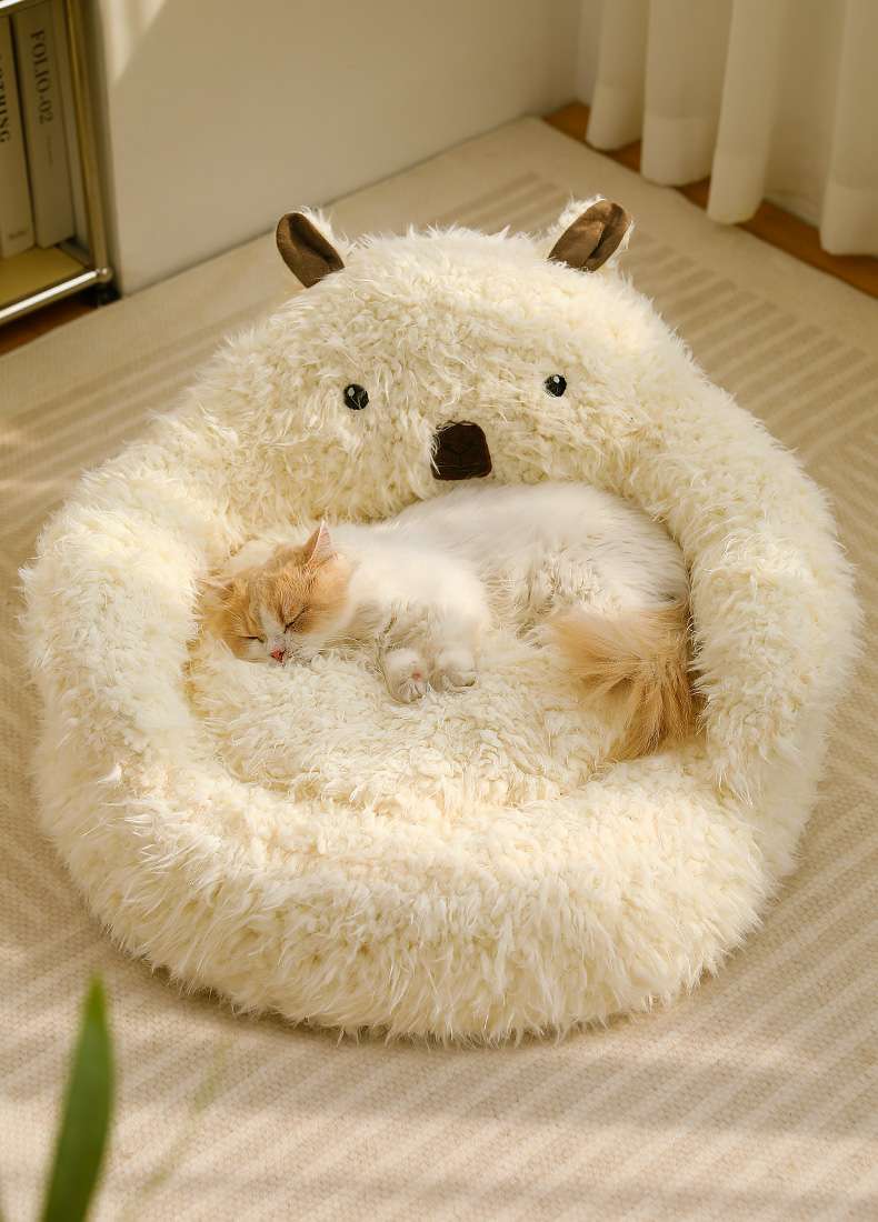 ペットマット 犬猫兼用 もこもこクマさんベッド