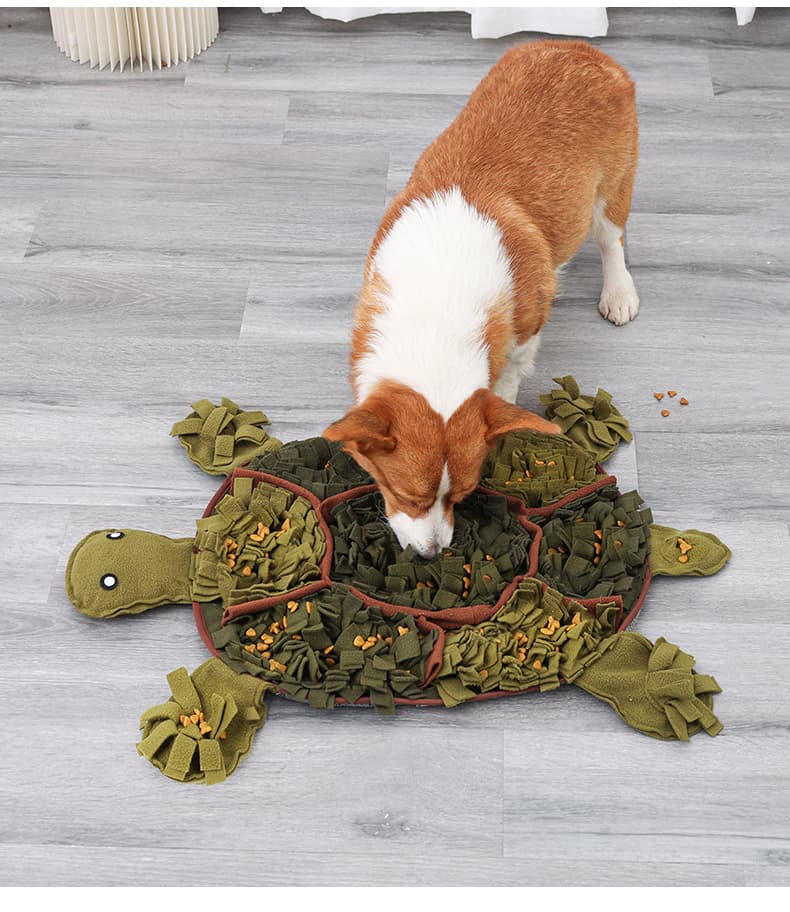 ペットマット 犬猫兼用 かめさんノーズワーク食事マット