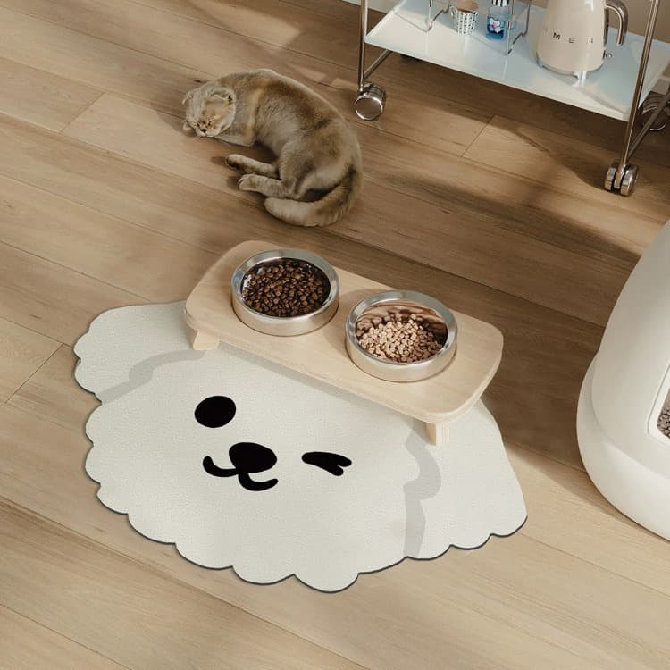 ペットマット 犬猫兼用 わんちゃんスマイルフードマット
