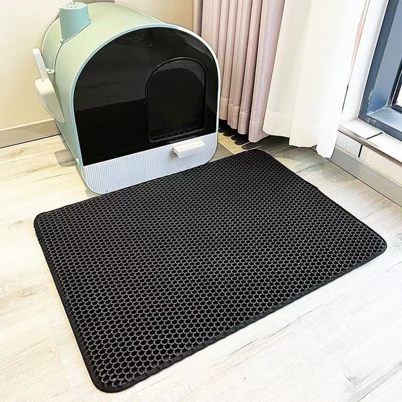 ペットマット 猫用 二重構造 飛び散り防止 トイレマット