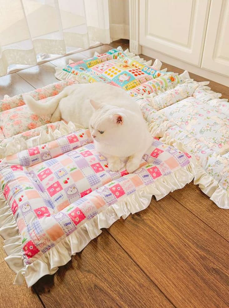 ペットマット 猫用 ふんわりフリル姫系マット
