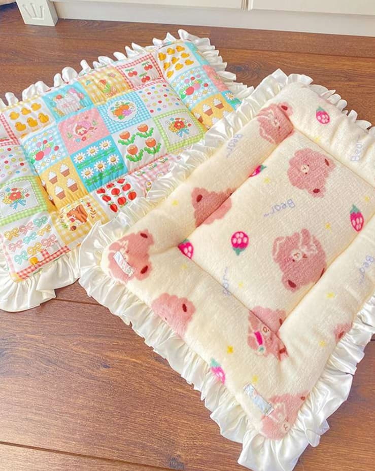 ペットマット 猫用 ふんわりフリル姫系マット