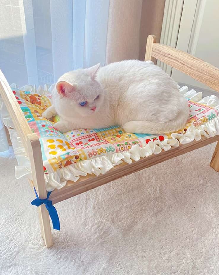 ペットマット 猫用 ふんわりフリル姫系マット