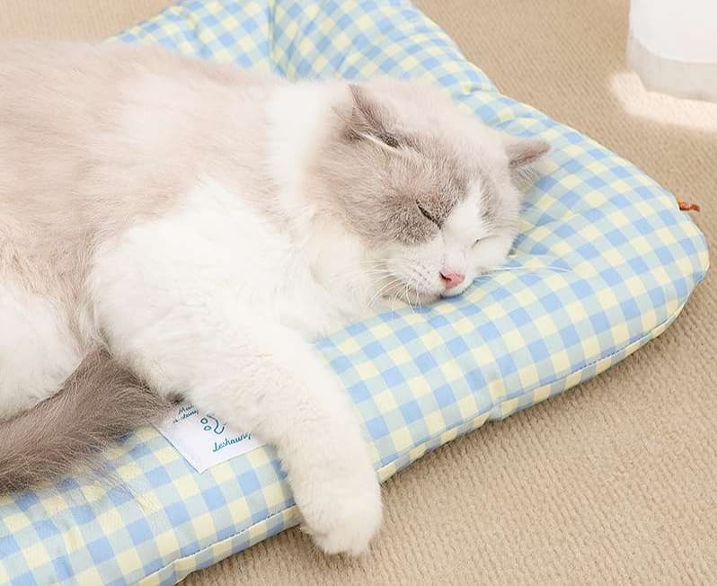 ペットマット 猫用 ふわふわチェック柄マット
