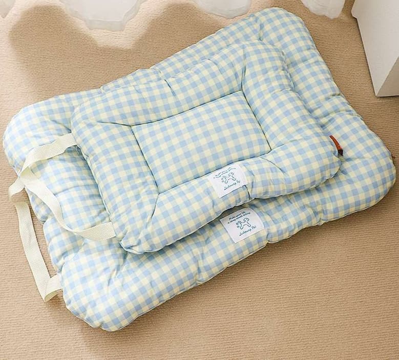 ペットマット 猫用 ふわふわチェック柄マット