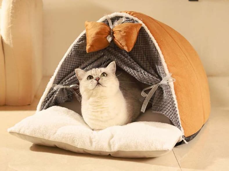 ペットマット 猫用 もちもちテント型マット