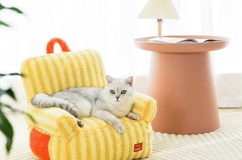 ペットマット 猫用 ふわもこ高級ソファー型マット