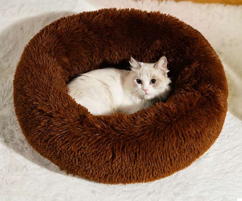 ペットマット 猫用 もふもふ贅沢ドーナツベッド