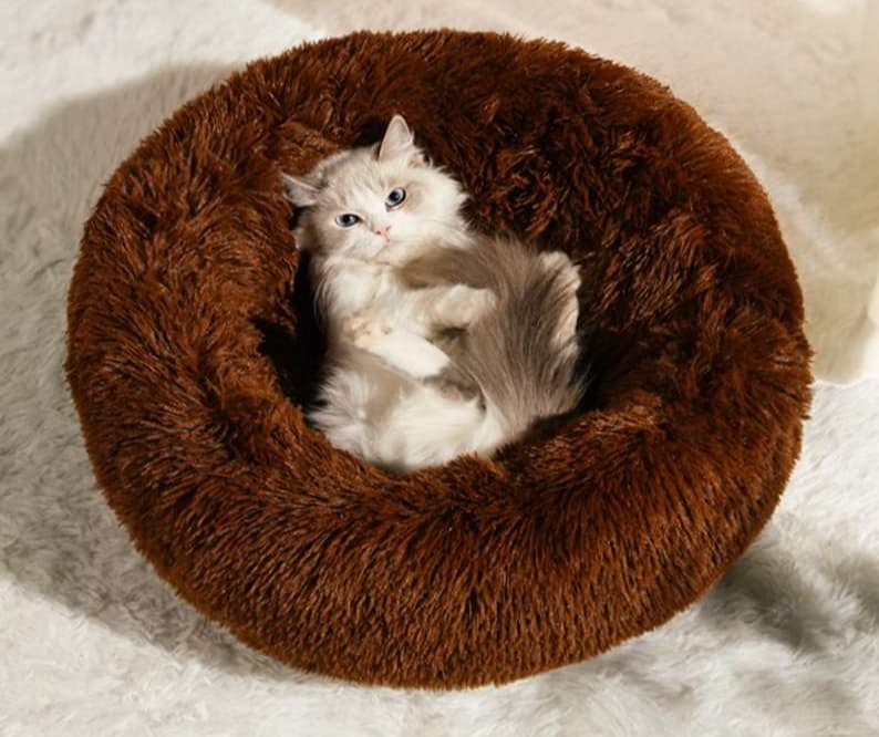 ペットマット 猫用 もふもふ贅沢ドーナツベッド