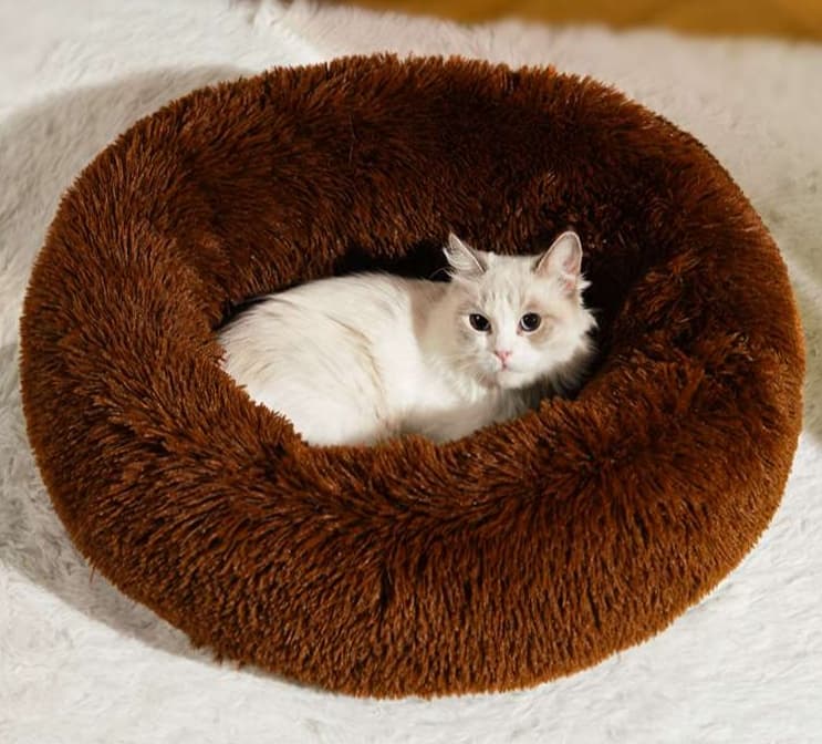 ペットマット 猫用 もふもふ贅沢ドーナツベッド
