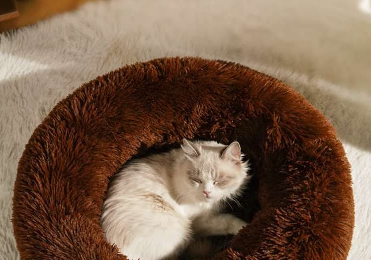 ペットマット 猫用 もふもふ贅沢ドーナツベッド