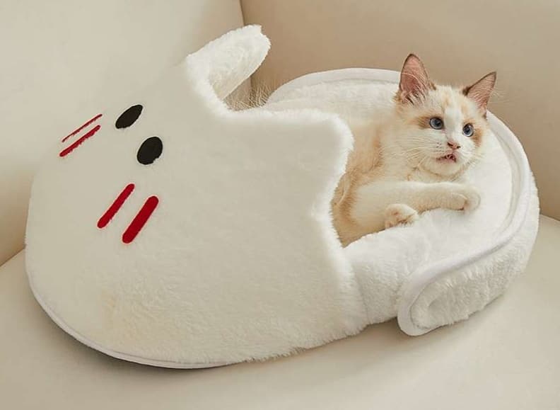 ペットマット 猫用 もこもこ猫足ベッド
