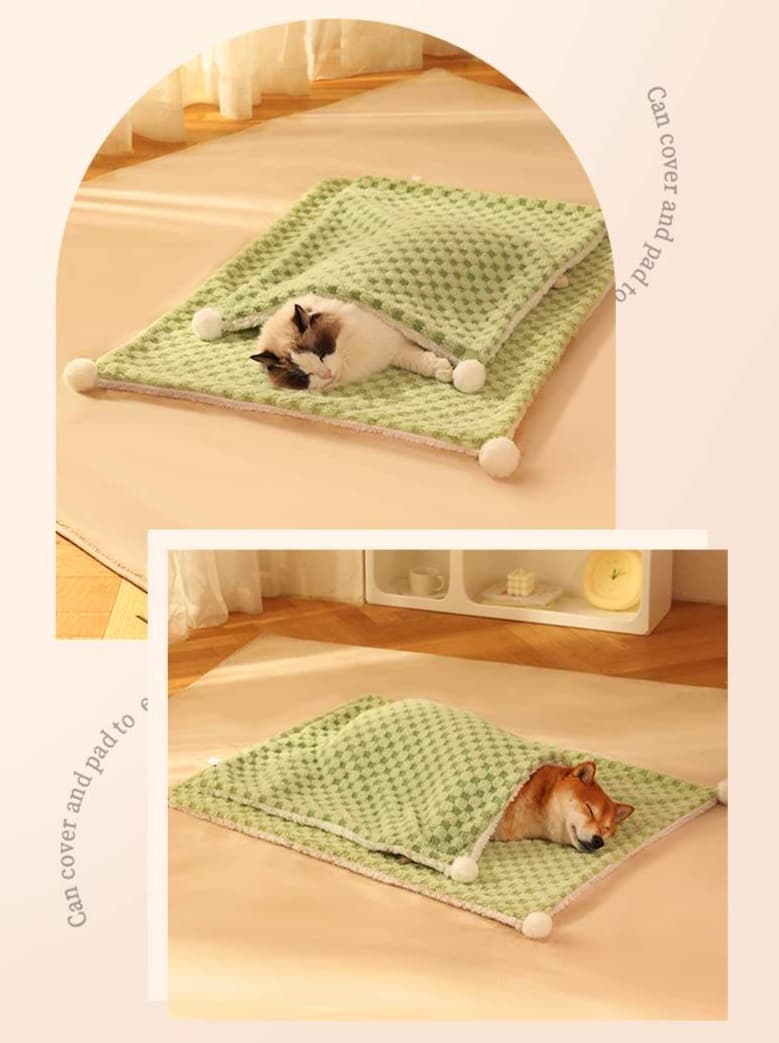 ペットマット 猫用 ふわもこ包みこみマット