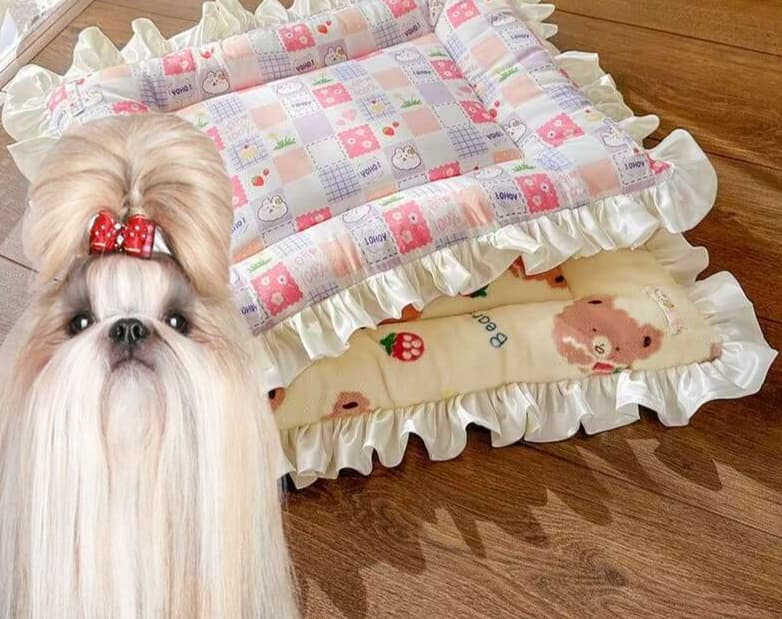 ペットマット 犬用 ふんわりフリル付きマット
