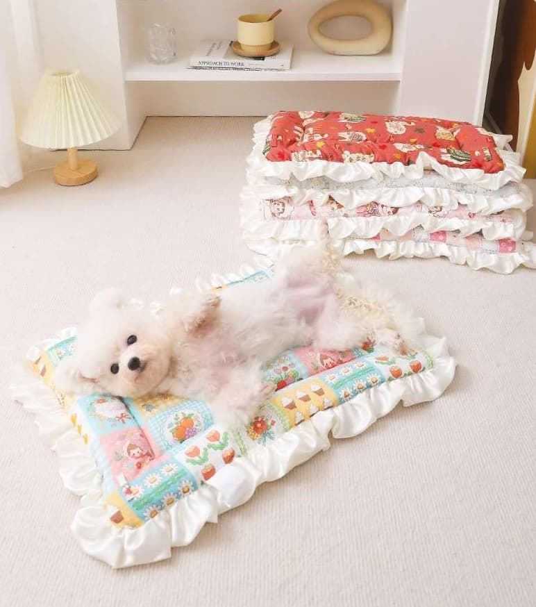 ペットマット 犬用 ふんわりフリル付きマット